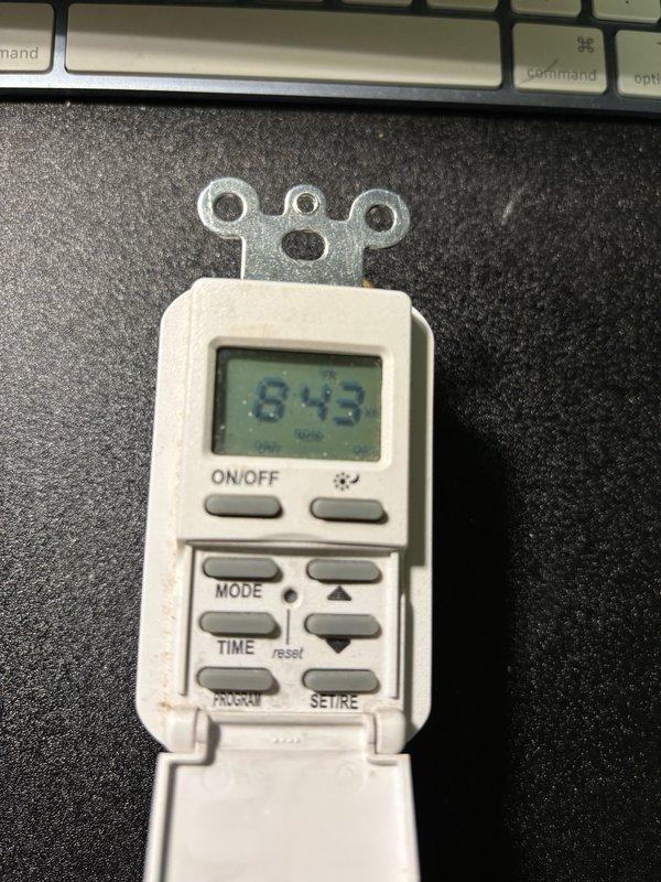 Replaced a programmable multi-circuit timer switch with a standard single-pole on/off light switch per customer request. Disconnected existing programmable timer device, identified and properly terminated the appropriate circuit wiring, and installed new standard switch to control the desired lighting circuit.