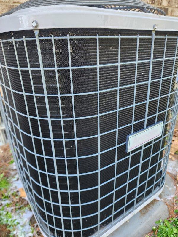 Completed comprehensive air conditioning maintenance service on outdoor condenser unit and air handler system. Performed standard preventive maintenance procedures including inspection of condenser coils, verification of blower motor operation, assessment of refrigerant lines, and evaluation of overall system components for proper function and condition. Unit inspected and found to be in normal operating condition with maintenance completed per DTE rebate program requirements.
