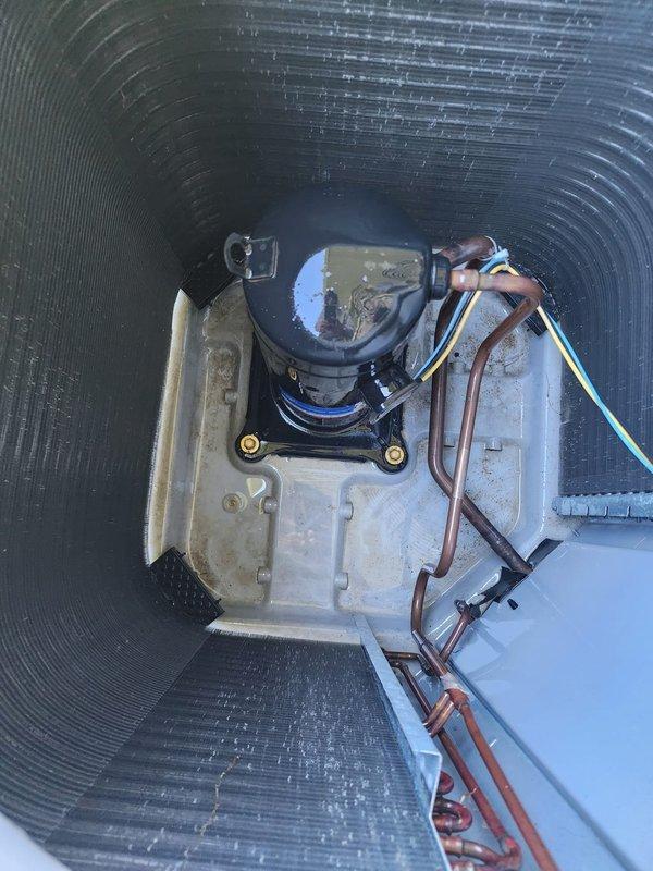Completed comprehensive air conditioning maintenance service on outdoor condenser unit and air handler system. Performed standard preventive maintenance procedures including inspection of condenser coils, verification of blower motor operation, assessment of refrigerant lines, and evaluation of overall system components for proper function and condition. Unit inspected and found to be in normal operating condition with maintenance completed per DTE rebate program requirements.