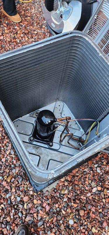 Completed scheduled preventive maintenance tune-up on residential cooling system. Performed comprehensive inspection of outdoor condenser unit, including examination of compressor, capacitor, electrical connections, and refrigerant lines. System tested and confirmed operating properly with all components functioning within normal parameters.