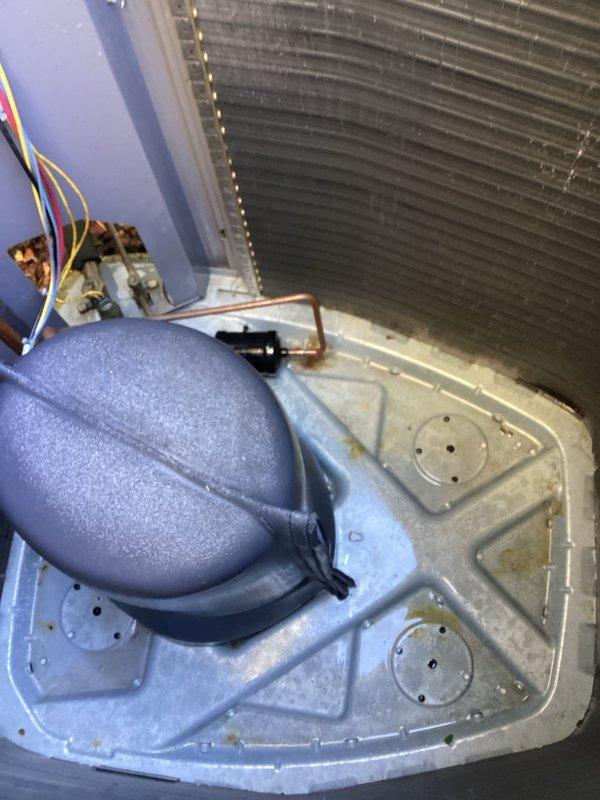 Performed routine maintenance on dual outdoor condensing units. Completed standard inspection of compressor, refrigerant lines, electrical connections, and heat exchanger coils. All components operating within normal parameters at time of service.