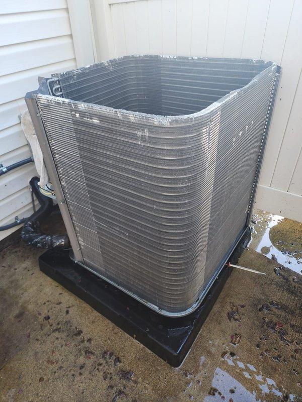 Completed comprehensive cooling system maintenance and tune-up on properly functioning HVAC system. Performed standard preventive maintenance procedures including inspection of indoor air handler components, evaporator coil assembly, and refrigerant line connections, as well as outdoor condenser unit evaluation including heat exchanger fins and overall system operation. Due to time constraints, hot water tank flush was not completed during this visit and follow-up appointment has been scheduled to perform this additional service.