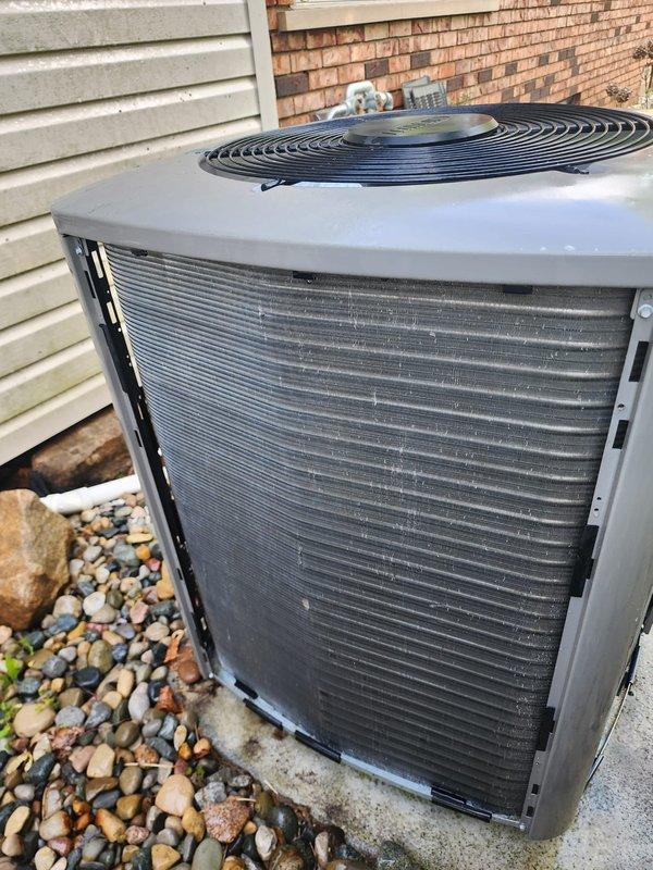 Completed comprehensive cooling system maintenance and tune-up on residential HVAC unit. Performed thorough inspection of outdoor condenser unit, verifying proper operation of compressor, fan motor, and electrical components. Cleaned condenser coils and checked refrigerant pressures to ensure optimal system performance. Inspected indoor evaporator coil assembly, copper refrigerant lines, and electrical connections for proper operation and secure mounting. System tested and confirmed operating within manufacturer specifications with no deficiencies noted.