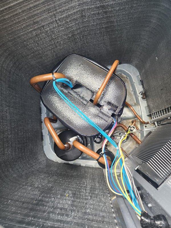 Completed comprehensive cooling system maintenance and tune-up on residential HVAC unit. Performed thorough inspection of outdoor condenser unit, verifying proper operation of compressor, fan motor, and electrical components. Cleaned condenser coils and checked refrigerant pressures to ensure optimal system performance. Inspected indoor evaporator coil assembly, copper refrigerant lines, and electrical connections for proper operation and secure mounting. System tested and confirmed operating within manufacturer specifications with no deficiencies noted.