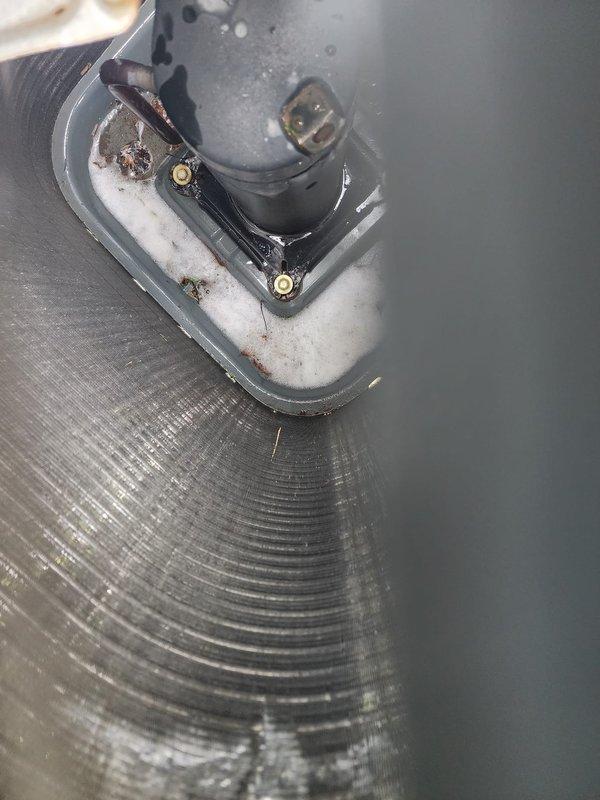 Completed preventative maintenance inspection on cooling system as part of Worry Free Service Agreement. Inspected outdoor condenser unit and documented moderate debris accumulation on coil fins, though structural integrity remains intact, and examined indoor air handler components including blower assembly and mounting hardware, all found to be in serviceable condition.