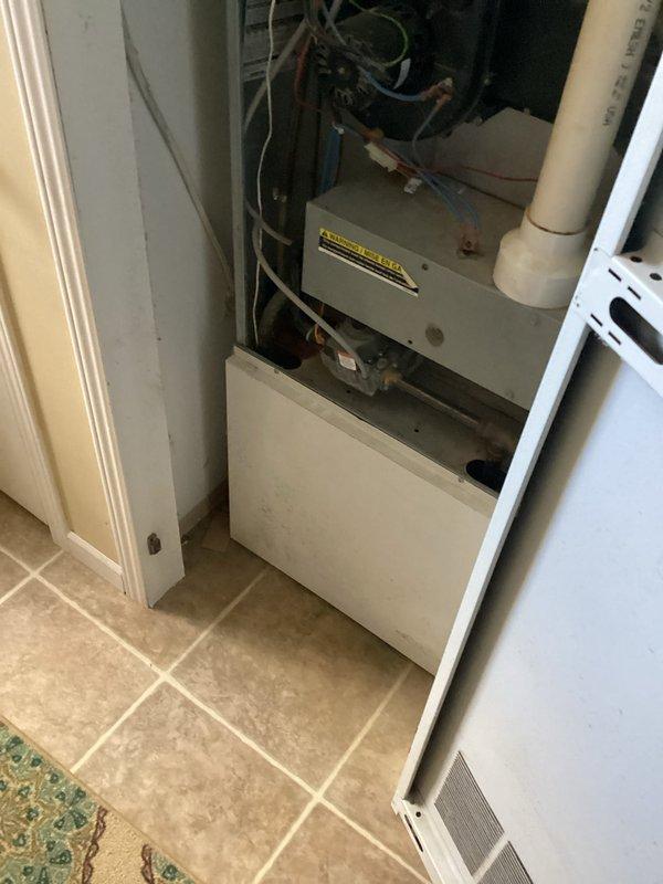 Conducted comprehensive evaluation of existing 20-year-old HVAC system for replacement estimate. Documented current furnace installation in utility closet, including electrical connections, refrigerant lines, condensate drainage system, and overall equipment condition. System remains operational but has reached end of expected service life, prompting customer's request for replacement options within the next one to two months.