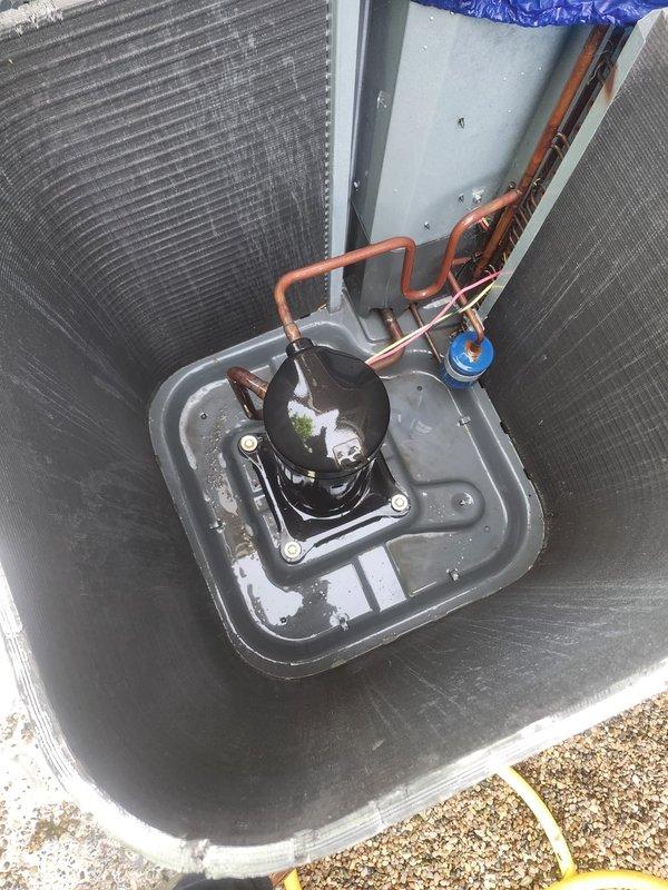 Completed routine cooling system maintenance and tune-up on outdoor condensing unit. Performed comprehensive inspection of compressor, heat exchanger coils, refrigerant lines, and electrical components. System tested and verified operational with all parameters within normal specifications.