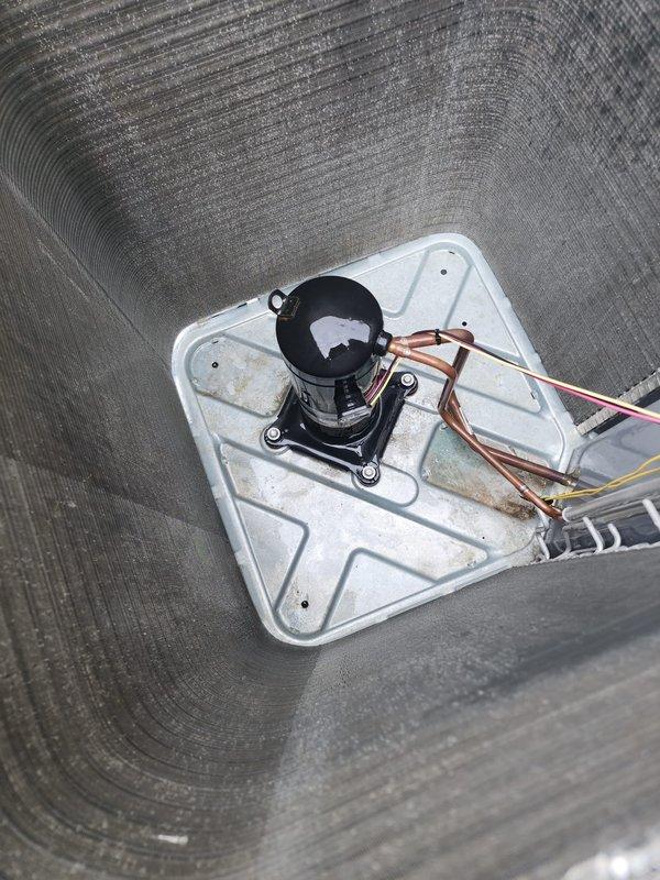 Completed routine maintenance and tune-up on residential cooling system. Performed comprehensive inspection of outdoor condenser unit and indoor air handler components, verified proper system operation, cleaned condenser coils, checked refrigerant lines and electrical connections, and confirmed all components functioning within normal parameters. System operating efficiently with no issues found.
