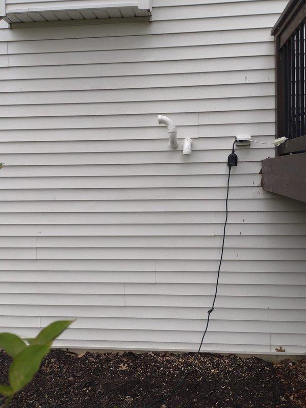 Completed full HVAC system installation including Lennox furnace, air conditioner, humidifier, and S40 thermostat. Installed outdoor condensing unit on concrete pad with proper refrigerant line routing along exterior wall, configured PVC venting system through siding for furnace exhaust and intake, and commissioned entire system to manufacturer specifications.