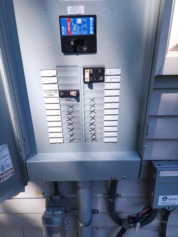 Installed new exterior GFCI-protected outlet on building exterior per customer request. Ran appropriate conduit from existing electrical panel, installed weatherproof outlet box with in-use cover, and connected circuit with proper grounding. Verified GFCI functionality and confirmed outlet operation meets code requirements for outdoor installation.