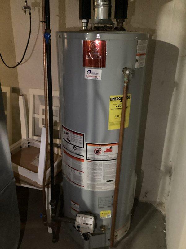 Conducted site assessment and provided estimate for upgrading existing conventional tank-style water heater to tankless system. Evaluated current installation including gas supply lines, copper piping connections, electrical requirements, and venting infrastructure. Documented existing equipment specifications and utility room configuration to determine necessary modifications for tankless conversion, including potential adjustments to gas line sizing, electrical service, and exhaust venting requirements.