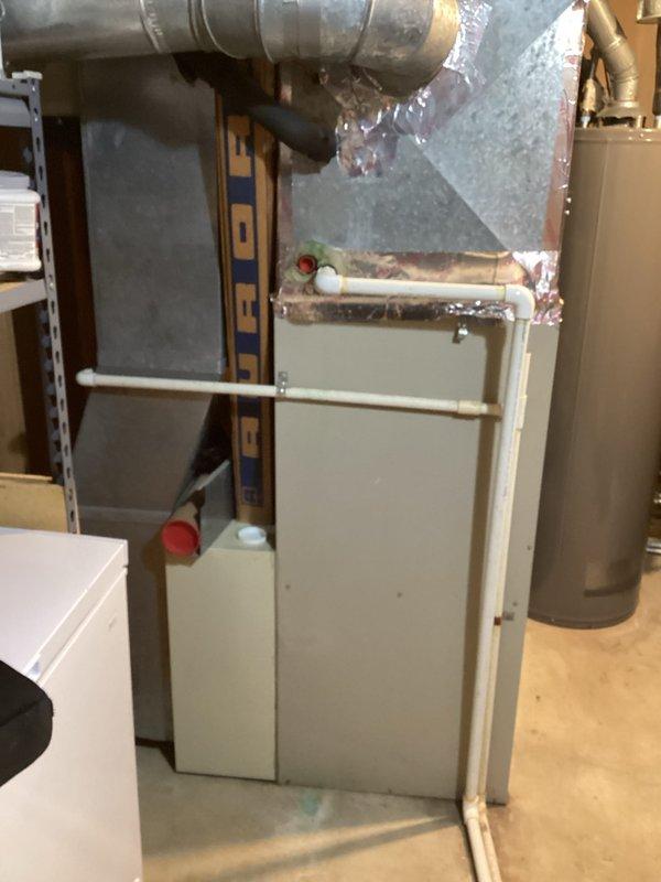 Responded to furnace replacement estimate request for Lennox unit with cracked heat exchanger. Confirmed heat exchanger failure and verified replacement part has been discontinued by manufacturer, necessitating full system replacement. Documented existing basement installation including furnace, ductwork connections, copper refrigerant lines, and associated HVAC components. Provided comprehensive replacement estimate and coordinated scheduling to accommodate requested timeframe.
