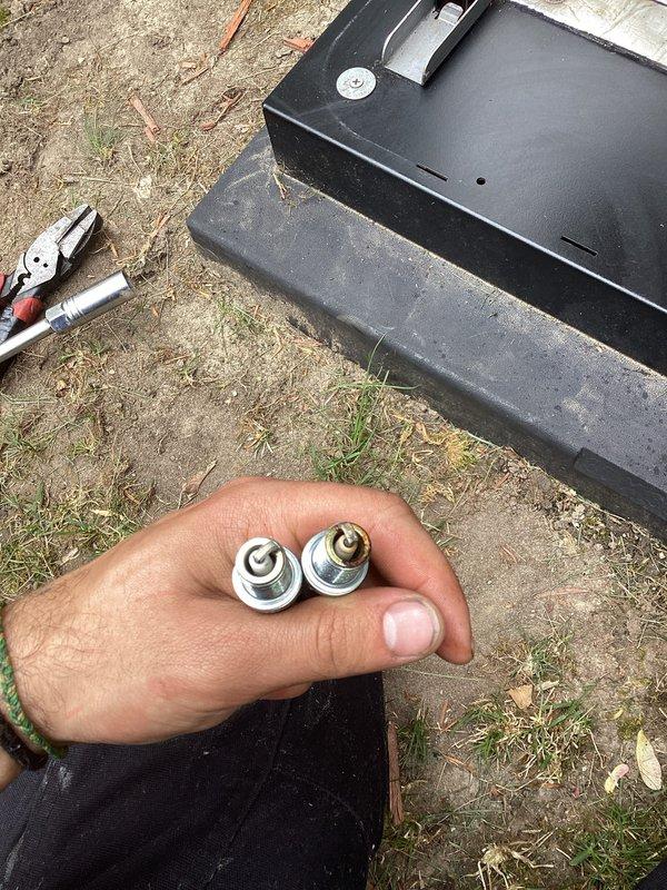 # Generator Service Completed

Performed scheduled preventive maintenance on outdoor generator unit. Conducted thorough visual inspection of all electrical connections, wiring harnesses, and control components. Verified integrity of power distribution system including red, blue, and multi-conductor wire bundles throughout the unit. Inspected white electrical control module and confirmed proper termination of all connections.

Examined compressor assembly and associated refrigerant lines for signs of wear or degradation. Noted weathering consistent with normal outdoor exposure on brown cylindrical accumulator vessel and metal mounting brackets. Replaced worn brass and chrome threaded fittings to ensure proper seal integrity and prevent potential leaks. Cleaned accumulated dirt and debris from equipment housing and concrete mounting pad. Verified unit operational parameters and confirmed system ready for continued service. All components functioning within normal specifications upon comp