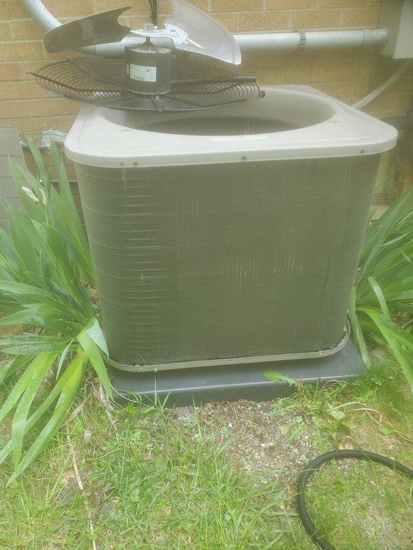 Completed scheduled air conditioning maintenance on residential split system. Performed comprehensive inspection of indoor air handler unit located in attic space and outdoor condenser unit. Verified proper operation of all mechanical and electrical components, checked refrigerant lines and insulation integrity, inspected condensate drainage system, and confirmed adequate airflow through both units. System operating within normal parameters with no deficiencies noted.