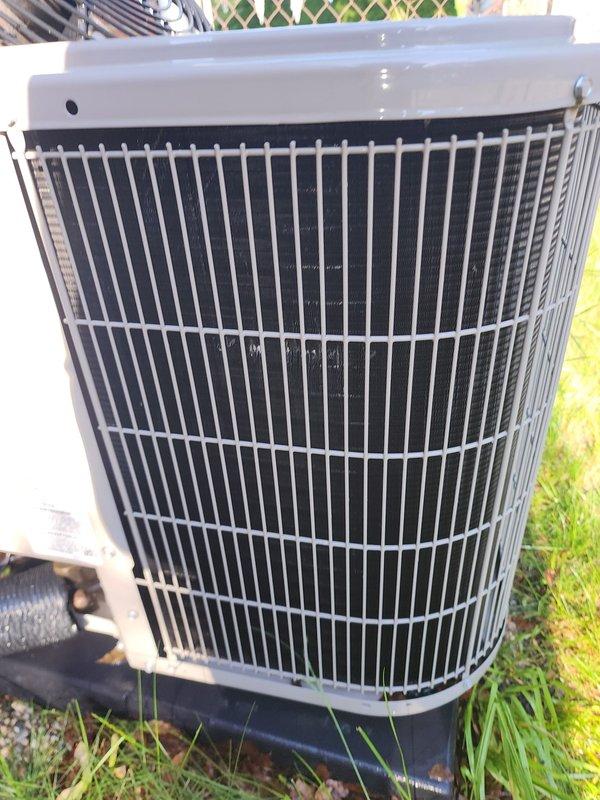 Completed preventive maintenance inspection on residential air conditioning system. Performed visual inspection of outdoor condenser unit, verified proper operation of compressor and fan motor, checked refrigerant lines and electrical connections for secure mounting and proper insulation. Inspected condensate drain pan for proper drainage and cleared any blockages. Unit operating within normal parameters at time of service completion.