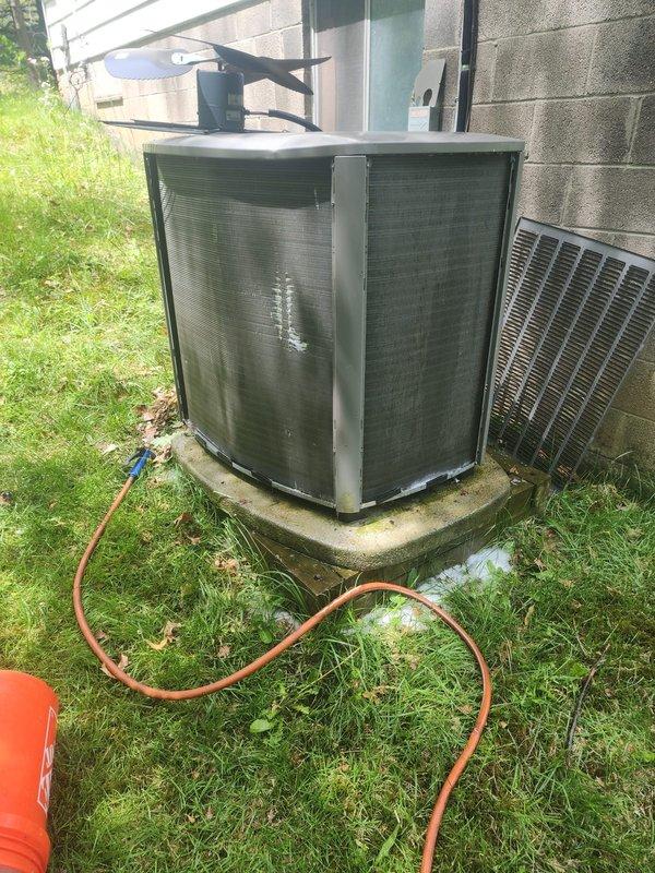 Completed comprehensive cooling system maintenance and tune-up on outdoor HVAC unit. Performed thorough inspection of condenser coil, compressor, electrical connections, and all internal components. System tested and verified operational, with all components functioning within normal parameters.