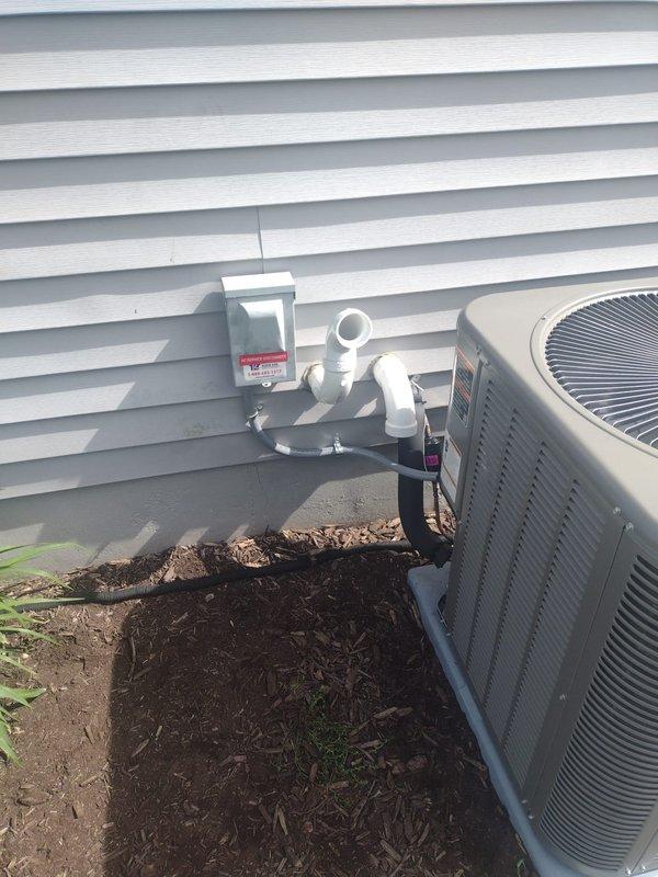 Completed full HVAC system installation including new Lennox furnace in attic space and Lennox air conditioning condenser unit on exterior of residence. Installed all necessary refrigerant lines, condensate drainage piping, electrical disconnect, and associated components per manufacturer specifications and local code requirements.