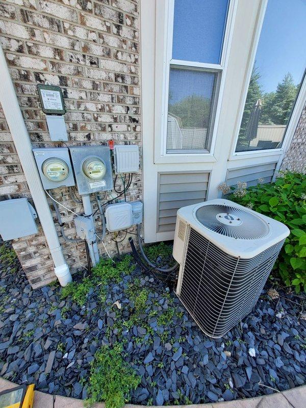 Responded to no cooling complaint on 18-year-old air conditioning system. Upon inspection, found outdoor condenser unit with severely rusted dual run capacitor showing advanced corrosion from prolonged moisture exposure. Capacitor failure prevented compressor and condenser fan motor operation, resulting in complete loss of cooling capability. Replaced failed capacitor with new component rated to manufacturer specifications. Tested system operation and confirmed compressor startup, proper fan motor function, and cooling cycle initiation. Given the age of the equipment and extent of component deterioration observed, advised customer that additional failures are likely and recommended considering system replacement to avoid ongoing repair costs.