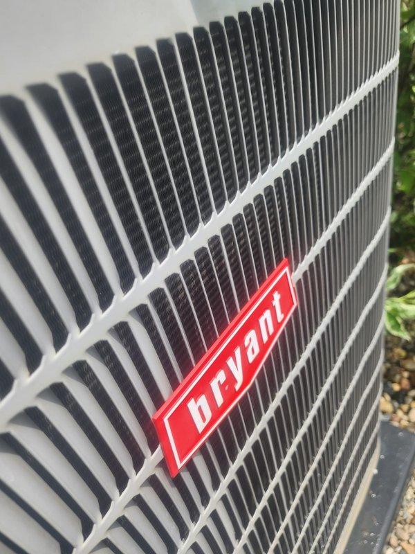 Completed comprehensive cooling system maintenance inspection on Bryant air conditioning unit. Performed visual inspection of indoor evaporator coil assembly, compressor unit, refrigerant lines, and electrical connections, confirming all components are properly secured and operational. Inspected outdoor condenser unit, verifying coil fins are clean, undamaged, and free of debris accumulation, with all system components functioning within normal parameters.
