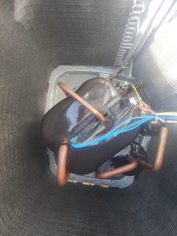 Responded to callback regarding water heater installation concern. Upon arrival, inspected recently installed hot water tank and surrounding components. Verified all copper piping connections, electrical terminations, and mounting hardware were properly secured and installed to code. Confirmed no loose components or hanging materials present on unit. Compressor and all refrigerant lines properly secured with appropriate insulation and strapping. All electrical connections tight and properly terminated. Unit operating within normal parameters. Customer expressed satisfaction with inspection and scheduled separate appointment for air conditioning maintenance service.