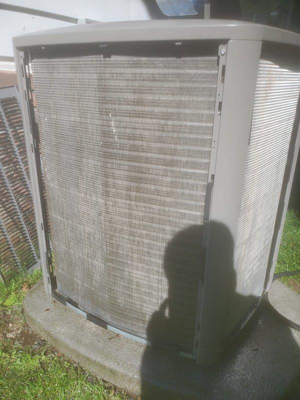 Completed comprehensive cooling system maintenance and tune-up on properly functioning HVAC unit. Inspected evaporator coil assembly in attic space, verifying all copper refrigerant lines, electrical connections, and mounting hardware were secure and in good condition. Examined outdoor condenser unit and filter assembly, noting accumulated dirt and debris on filter media requiring attention. All system components operational with no immediate repairs needed.