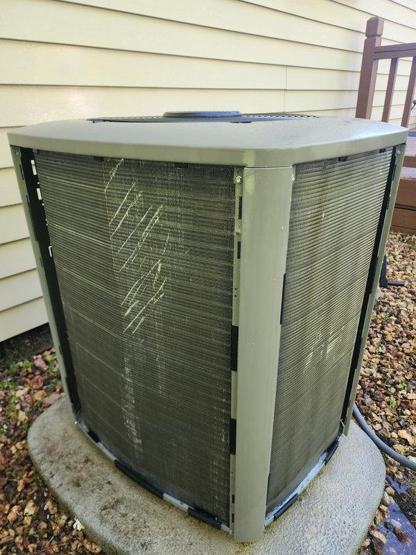Completed scheduled cooling system maintenance and tune-up on residential HVAC unit. System was operating properly upon arrival. Performed comprehensive inspection of outdoor condensing unit and indoor evaporator coil assembly. Checked refrigerant line connections, electrical wiring, and overall component condition. Verified proper airflow through condenser coils and confirmed unit is functioning within normal operating parameters. All systems tested and confirmed operational.
