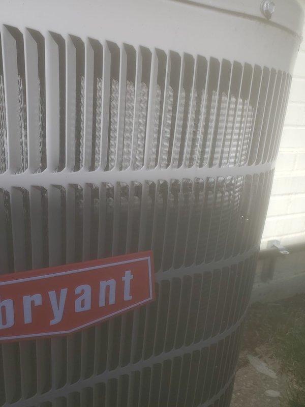 Completed comprehensive heating maintenance tune-up on Bryant HVAC system. Performed standard inspection of indoor and outdoor components, including condensate drain pan, refrigerant lines, and condenser unit. System tested and confirmed operational with satisfactory performance rating. Advised customer to replace air filter and provided contact information for follow-up service needs.