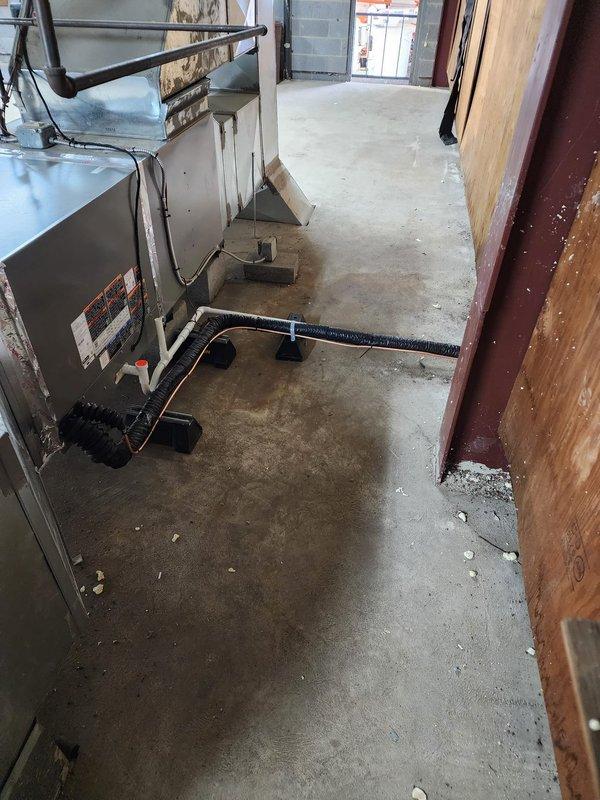 Successfully installed a new Lennox 5-ton air conditioning system in a commercial warehouse facility. The installation included proper placement of the outdoor condensing unit, connection of refrigerant lines, electrical hookup, and integration with the existing ductwork system. All components were tested for proper operation, refrigerant charge verified, and system commissioned to manufacturer specifications.