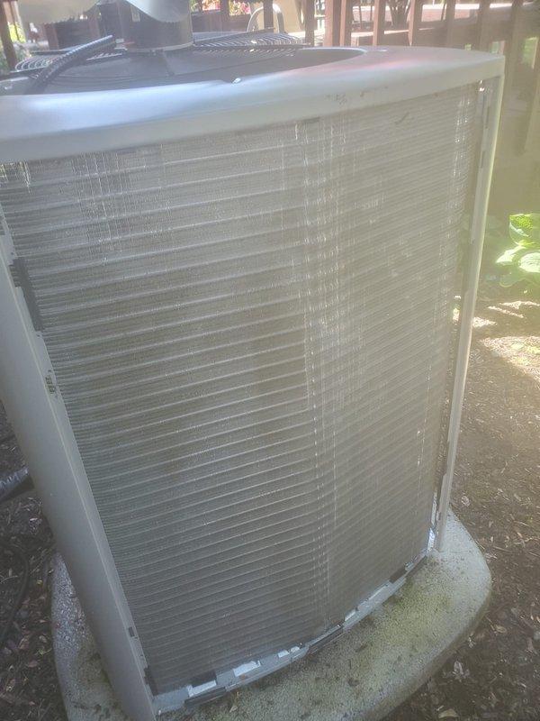 Completed routine preventative maintenance tune-up on residential cooling system. Inspected indoor evaporator coil assembly, compressor unit, refrigerant lines, and electrical connections; all components found in good working condition. Verified outdoor condenser unit operation, cleaned coil fins, confirmed proper airflow, and tested system performance with satisfactory results.