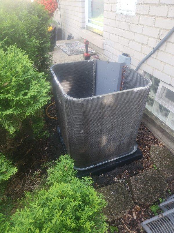 Responded to no-cool call on 3-year-old residential air conditioning system. Upon arrival, confirmed indoor blower motor operational but outdoor condensing unit failed to start. Performed diagnostic evaluation of outdoor unit including visual inspection of electrical connections, contactor, and capacitor components. Identified failed run capacitor preventing compressor and condenser fan motor from energizing. Replaced defective capacitor with manufacturer-specified component, verified proper electrical values, and tested system operation. Unit successfully started, compressor engaged properly, and condenser fan motor running at correct speed. Confirmed normal system pressures and verified cooling cycle functioning as designed.