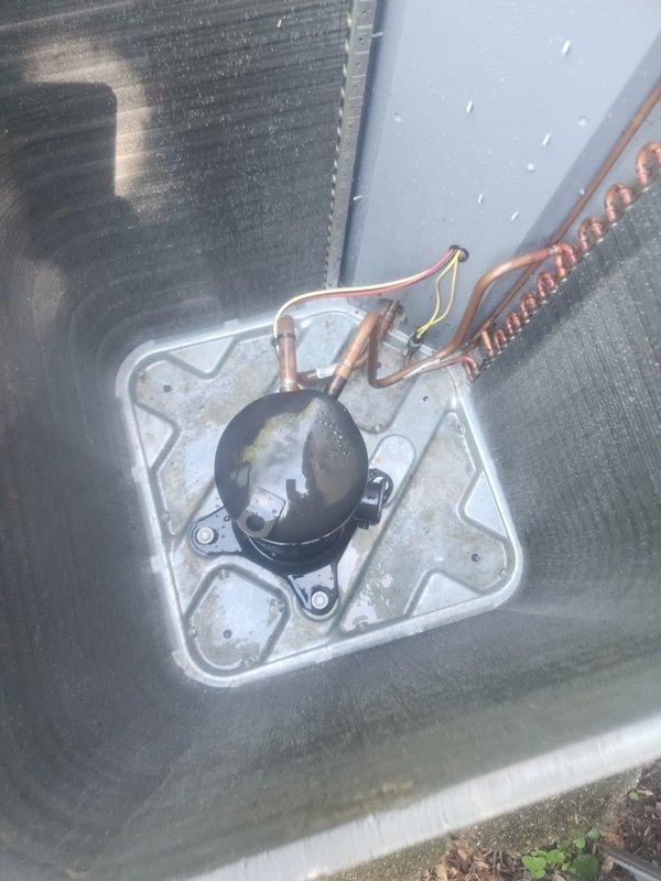Responded to no-cool call on 3-year-old residential air conditioning system. Upon arrival, confirmed indoor blower motor operational but outdoor condensing unit failed to start. Performed diagnostic evaluation of outdoor unit including visual inspection of electrical connections, contactor, and capacitor components. Identified failed run capacitor preventing compressor and condenser fan motor from energizing. Replaced defective capacitor with manufacturer-specified component, verified proper electrical values, and tested system operation. Unit successfully started, compressor engaged properly, and condenser fan motor running at correct speed. Confirmed normal system pressures and verified cooling cycle functioning as designed.