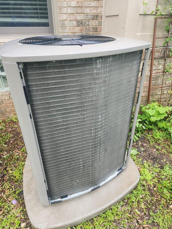 Completed scheduled preventive maintenance on residential cooling system. Performed comprehensive tune-up inspection of outdoor condenser unit and indoor evaporator coil assembly, including examination of copper refrigerant lines, drain pan condition, electrical connections, and air filter. System confirmed operational with no deficiencies noted; all components functioning within normal parameters.