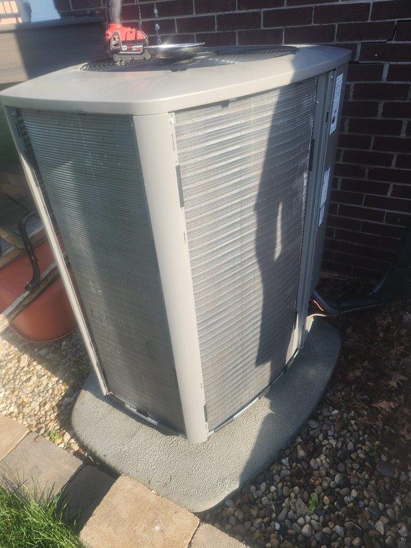 Completed comprehensive cooling system maintenance and tune-up on outdoor condensing unit. System was thoroughly inspected, including condenser coils, refrigerant lines, electrical connections, and compressor components. All mechanical and electrical components were found to be operating within normal parameters, and the system is functioning properly with no issues identified.
