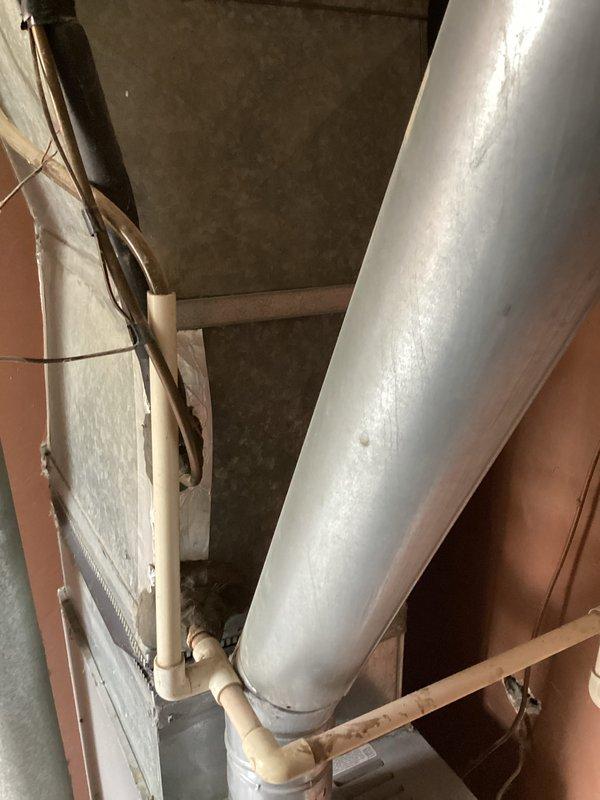 Conducted estimate for replacement of non-functional air conditioning system located in backyard. Current equipment manufactured in 2005 has reached end of service life and requires full replacement. Evaluated existing condenser unit showing significant weathering and age-related deterioration, assessed ductwork and infrastructure compatibility for new system installation.
