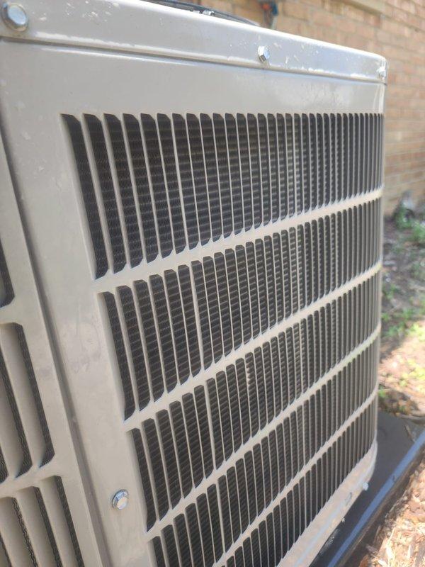 Completed comprehensive cooling system maintenance and tune-up on residential air conditioning unit. System was found to be operating properly with condenser unit and indoor air handler components inspected, tested, and documented through photographic records. All electrical connections, refrigerant lines, and mechanical components verified to be in good working condition with no issues identified requiring immediate attention.