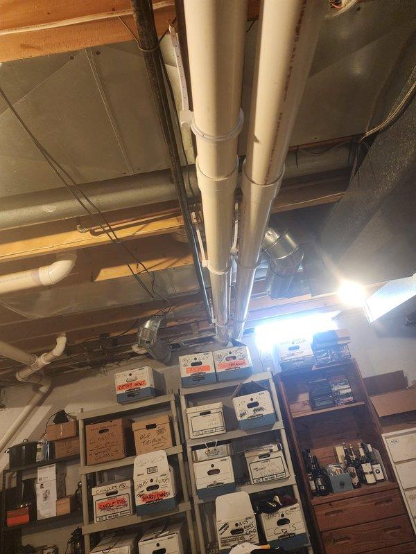 Completed warranty service on HVAC installation addressing ventilation and ductwork deficiencies. Properly aligned canvas connector on supply side of plenum to ensure proper airflow and system operation. Installed missing hangers on furnace PVC venting pipes, maintaining code-compliant maximum spacing of 4 feet on all horizontal runs to prevent sagging and ensure proper drainage. Documented all corrections with photographs per warranty protocol and submitted required follow-up documentation.