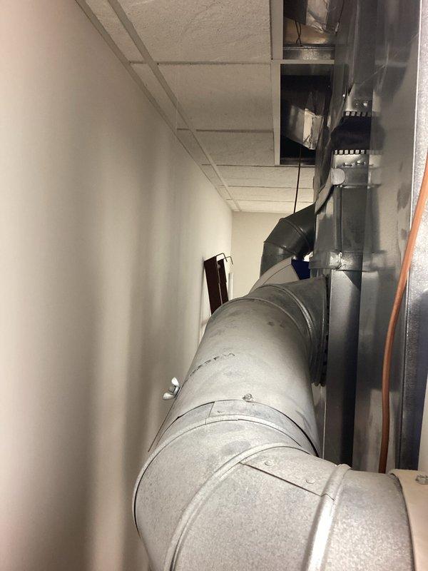 Conducted on-site assessment of existing Rheem HVAC system (Serial # W271524570) for air conditioning replacement estimate. Documented current furnace installation including PVC condensate drainage, metallic ductwork connections, and air handler configuration in basement utility space. Provided comprehensive replacement quote options per customer's requested timeframe.