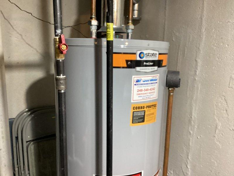 Completed full HVAC system installation including new Lennox furnace and air conditioner with outdoor condenser unit positioned on brick paver patio with proper pad placement. Installed refrigerant line set with insulation, PVC condensate drainage system with proper pitch and trap configuration, and electrical disconnect. All refrigerant lines properly secured and transitioned through building envelope using appropriate penetration methods. System tested for proper operation, airflow, and refrigerant charge levels meeting manufacturer specifications.