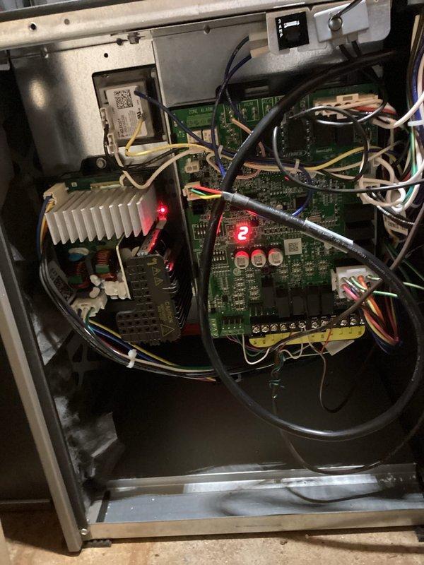 Responded to warranty call for air conditioning system where sensor wire was positioned too close to furnace exhaust, creating potential heat damage risk. Relocated and secured sensor wiring to provide adequate clearance from exhaust components, ensuring proper separation to prevent wire insulation degradation from exhaust heat exposure. Verified all control board connections remained secure and system operation was normal upon completion, with documentation photos taken per warranty protocol.