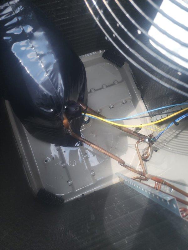 Completed comprehensive cooling system maintenance and tune-up on properly functioning HVAC unit. Performed thorough inspection of evaporator coil assembly, confirming clean fin condition and proper spacing for optimal heat transfer efficiency. Inspected condenser unit components, verified refrigerant line integrity, and documented system condition through detailed photography. All components found operating within normal parameters with no deficiencies noted.