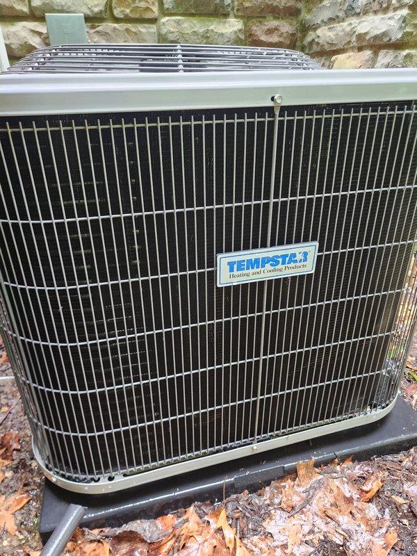 Completed scheduled cooling maintenance on Tempstar outdoor condensing unit. Performed comprehensive tune-up including inspection of compressor, capacitor, and refrigerant lines; cleaned condenser coils and drain pan; verified proper system operation with all parameters within normal range. Unit confirmed operational with no deficiencies noted.