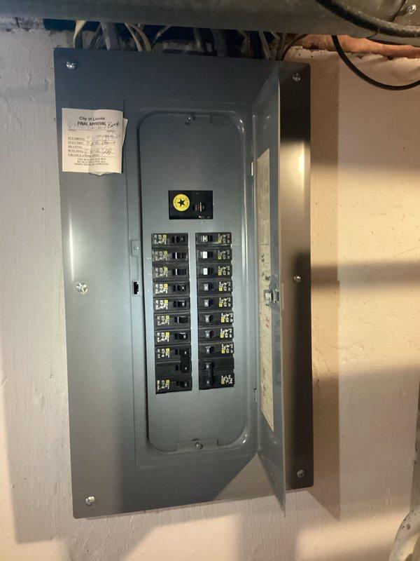 Completed air conditioning replacement estimate for aging HVAC system experiencing temperature control issues during peak cooling hours. Assessed existing furnace/air handler unit and electrical service panel, documented equipment condition with photos, and provided recommendations for system replacement to improve cooling performance and efficiency.