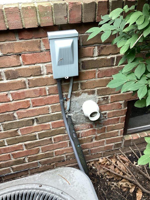 Provided comprehensive estimate for complete HVAC system replacement including both air conditioning unit and natural gas furnace, as existing equipment is non-operational and approaching 20 years of service life. Evaluated exterior AC unit mounted on brick wall with existing electrical disconnect and assessed basement-located furnace installation alongside water heater with current PVC venting configuration. Documented existing equipment conditions and mechanical room layout to prepare detailed replacement proposal for new heating and cooling system.
