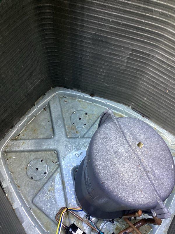 Completed scheduled maintenance on residential air conditioning system and tankless water heater. Performed comprehensive inspection of outdoor condenser unit, cleaning coils and fins to ensure optimal airflow and heat transfer efficiency. Verified proper operation of compressor motor and electrical connections, checked refrigerant lines for leaks or damage. Inspected and serviced tankless water heater unit, examining internal components including burner assembly, heat exchanger, and electrical wiring connections. Removed debris and dust buildup from both systems to maintain peak performance throughout the cooling season.