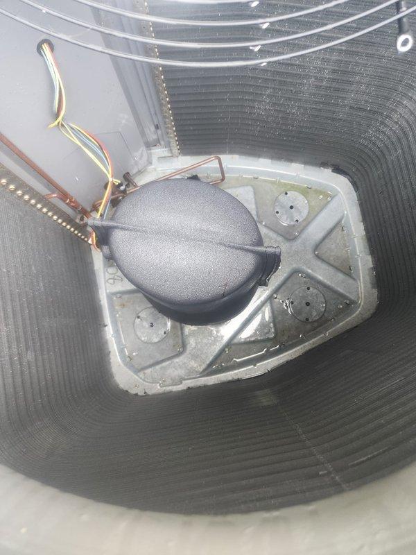 Replaced failed inducer motor on heating system to restore proper draft and combustion air flow. Performed complete air conditioning maintenance including inspection of outdoor condenser unit, evaporator coil, condensate drain system with float switch assembly, and refrigerant line connections. All components tested and operating within normal parameters upon completion.