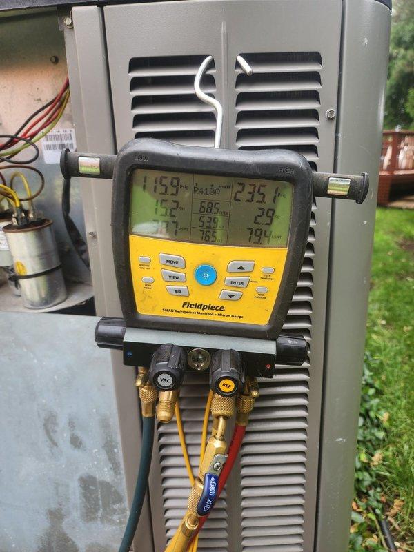 Responded to service call for non-operational heat pump system. Upon arrival, performed diagnostic testing of electrical components and control board within the unit's control panel. Identified faulty relay or contactor preventing system operation. Replaced defective component and verified proper electrical connections throughout the control circuit. Used refrigerant manifold gauges to check system pressures and temperatures, confirming all readings within manufacturer specifications. Tested heat pump operation through complete cycle, verifying proper startup sequence and normal operating parameters. System restored to full functionality with all safety controls operating correctly.