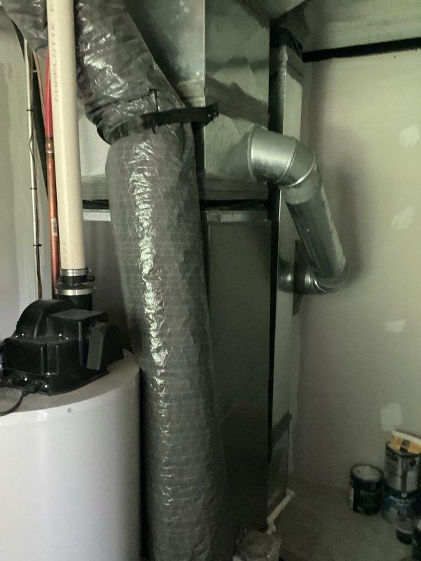 Completed comprehensive HVAC replacement estimate for residential system. Assessed existing air handler unit, flexible ductwork, and associated mechanical components in utility room to provide customer with replacement options and specifications for new equipment installation.