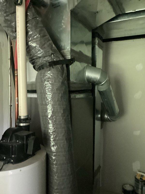 Completed comprehensive HVAC replacement estimate for residential system. Assessed existing air handler unit, flexible ductwork, and associated mechanical components in utility room to provide customer with replacement options and specifications for new equipment installation.