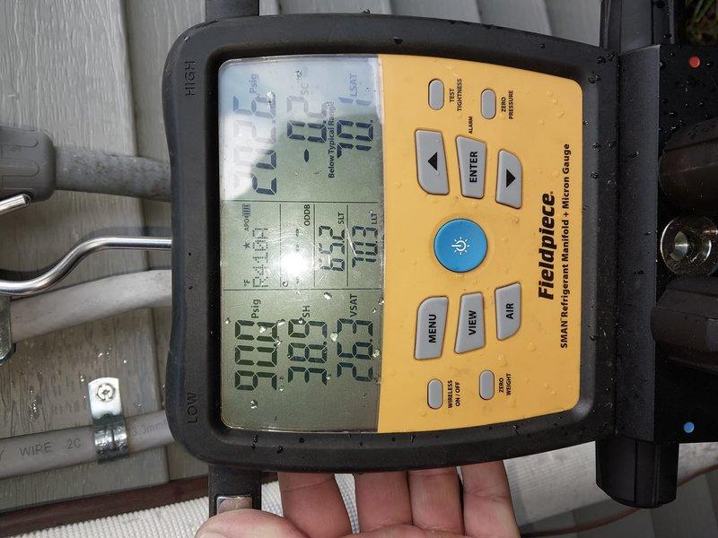 Completed comprehensive preventive maintenance inspection on residential cooling system under Worry Free Service Agreement. Performed system diagnostics using digital manifold gauge to verify refrigerant pressures, temperatures, and overall system performance, with all readings within manufacturer specifications. Inspected outdoor condenser unit, confirmed proper operation of fan motor and compressor, verified electrical connections are secure, and ensured adequate airflow through coil and cabinet louvers.