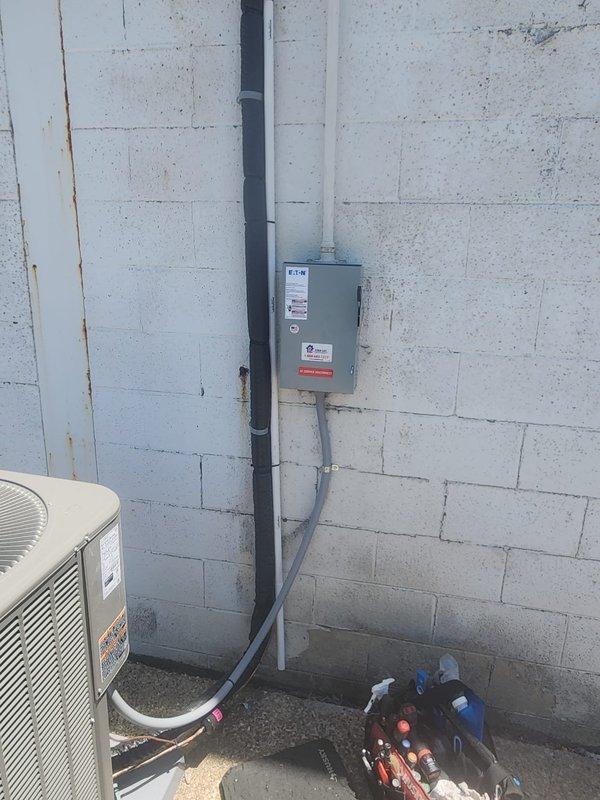 Responded to callback for AC unit not cooling zones 1-5. Upon arrival, performed diagnostic testing of the outdoor condensing unit using refrigerant manifold gauges. Measured system pressures and temperatures to verify operating conditions. Inspected electrical disconnect, conduit connections, and outdoor unit installation. Documented system readings and equipment condition with photos for service records. System evaluated and findings recorded for further action.